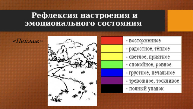 Рефлексия настроения и эмоционального состояния  «Пейзаж»  