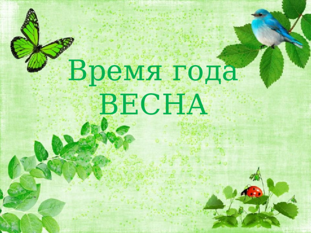 Время года  ВЕСНА 