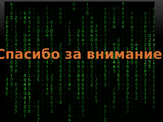Спасибо за внимание ! 