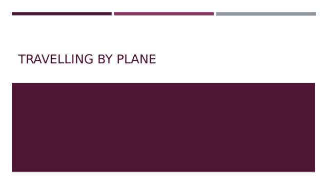 Travelling by Plane 