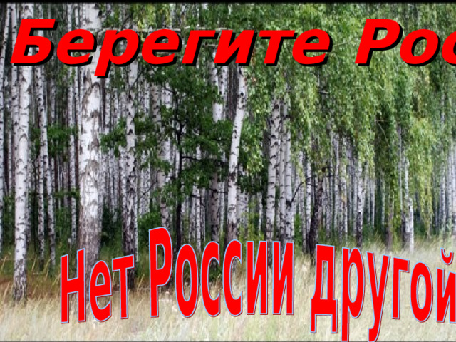 Берегите  Россию 