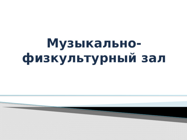 Музыкально-физкультурный зал 