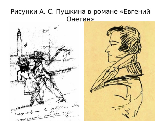 Рисунки А. С. Пушкина в романе «Евгений Онегин» 