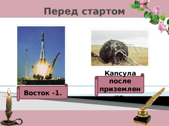 Перед стартом Капсула после приземления. Восток -1. 