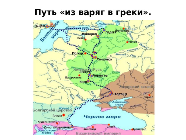 Путь «из варяг в греки». 