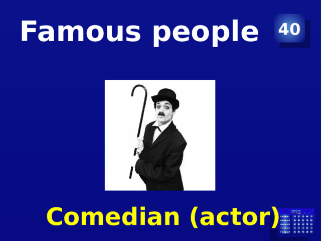 Famous people 40 Comedian (actor) 