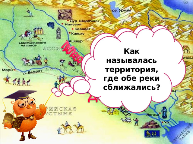 Как греки называли территорию между Тигром и Евфратом ? Как называлась территория, где обе реки сближались ? 