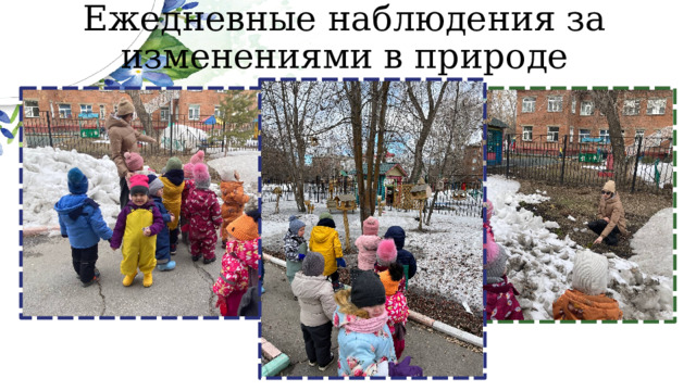 Ежедневные наблюдения за изменениями в природе 