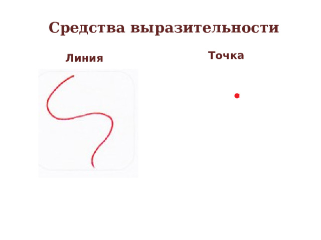 Средства выразительности Точка Линия 