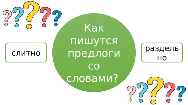 Как пишутся предлоги со словами? слитно раздельно 