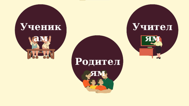Ученикам Учителям Родителям 