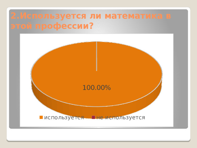 2.Используется ли математика в этой профессии? 
