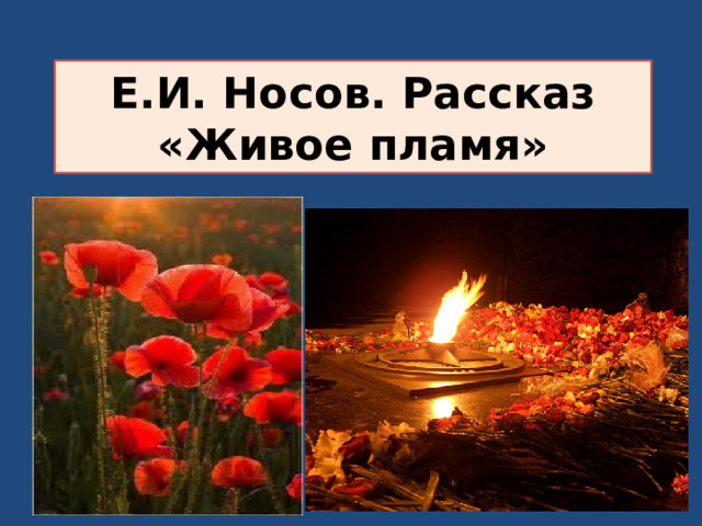 Е.И. Носов. Рассказ «Живое пламя» 