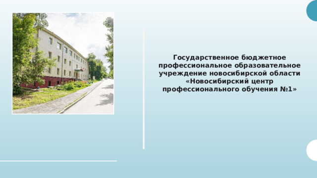 Государственное бюджетное профессиональное образовательное учреждение новосибирской области «Новосибирский центр профессионального обучения №1»     1 