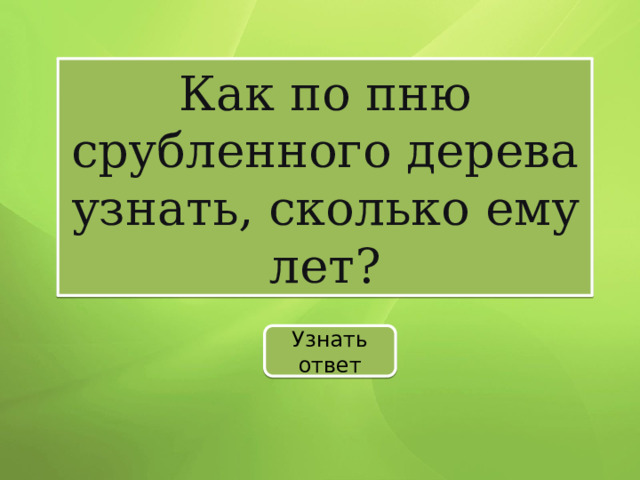 Как по пню срубленного дерева узнать, сколько ему лет? Узнать ответ 