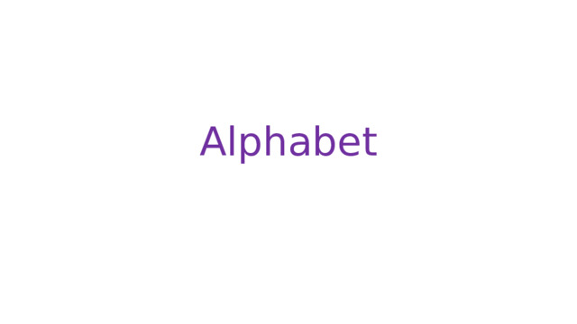 Alphabet 
