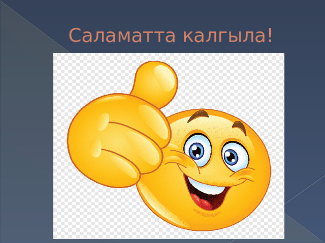 Саламатта калгыла! 