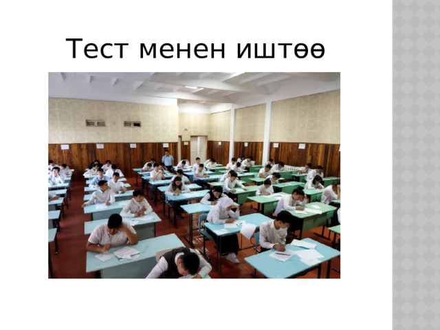 Тест менен иштөө 