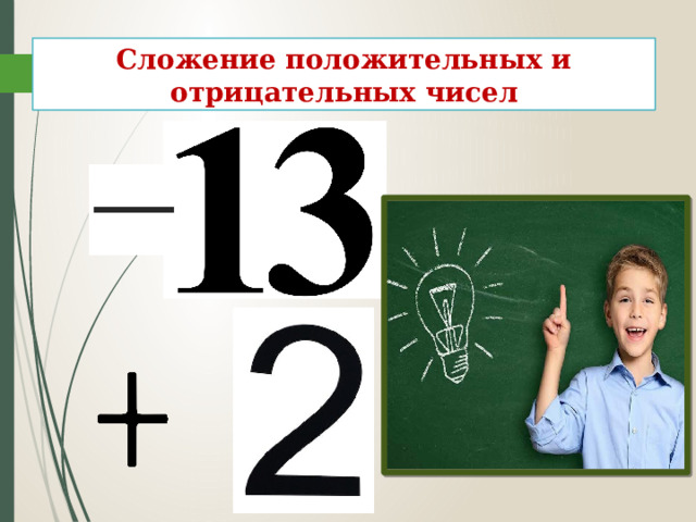 Сложение положительных и отрицательных чисел  