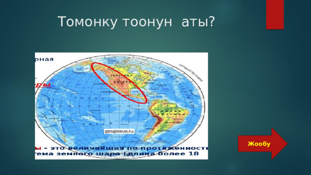  Томонку тоонун аты? Жообу 