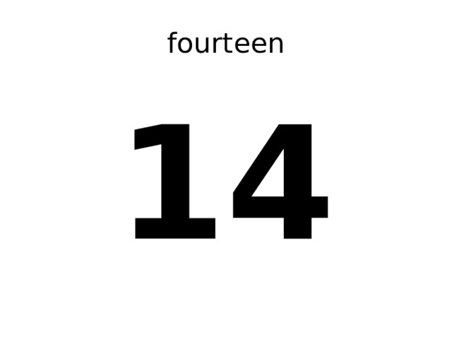 fourteen 14 