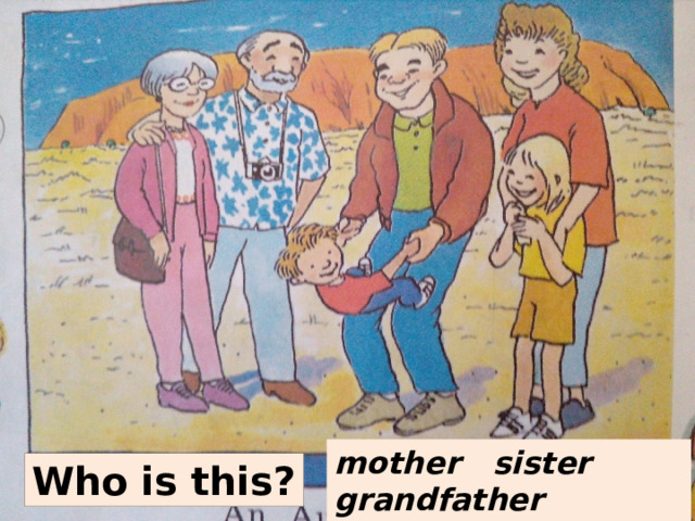 mother sister grandfather grandmother brother father Who is this? 