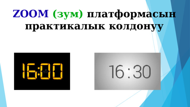 ZOOM (зум) платформасын  практикалык колдонуу 