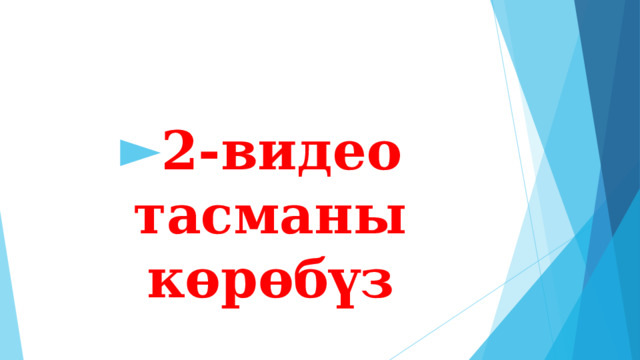 2-видео тасманы көрөбүз 