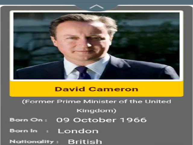 Prime Minister David Cameron 