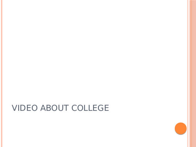 Video about college 