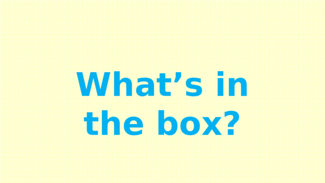 What’s in the box? 