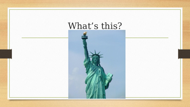 What’s this? 