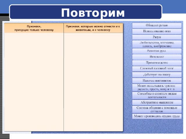 Повторим 