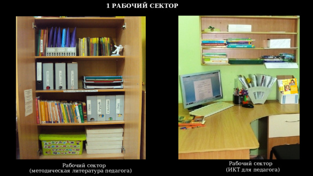 1 РАБОЧИЙ СЕКТОР  Рабочий сектор  (методическая литература педагога)  Рабочий сектор  (ИКТ для педагога)  