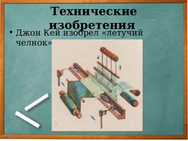 Технические изобретения Джон Кей изобрел «летучий челнок» 