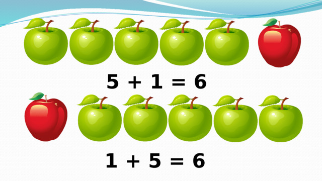 5 + 1 = 6 1 + 5 = 6 