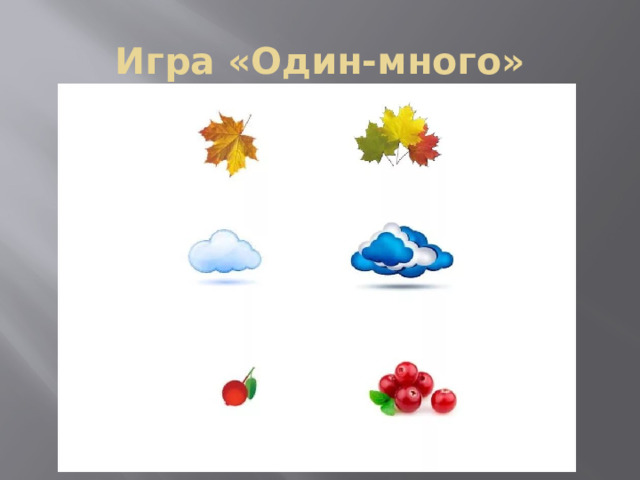 Игра «Один-много» 