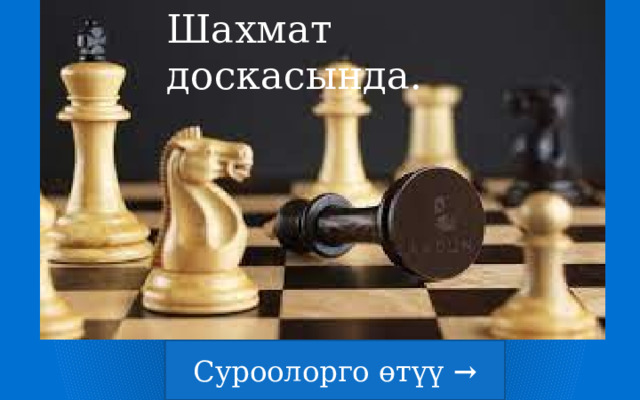 Шахмат доскасында. 