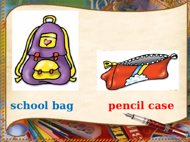 school bag pencil case 