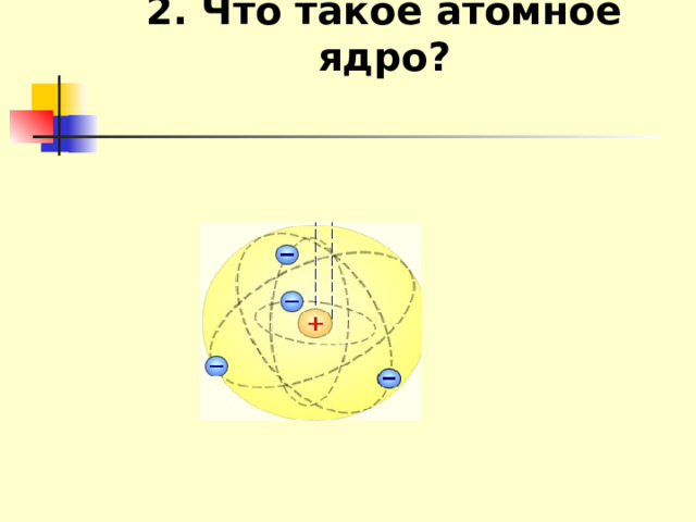 2. Что такое атомное ядро?   
