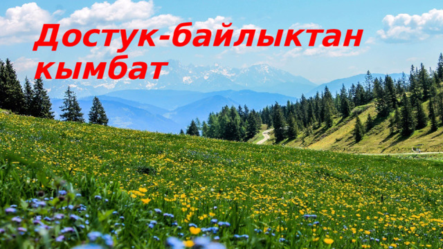 Достук-байлыктан кымбат 