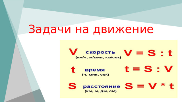 Задачи на движение 
