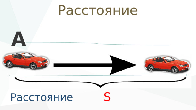 Расстояние А В  Расстояние  S  