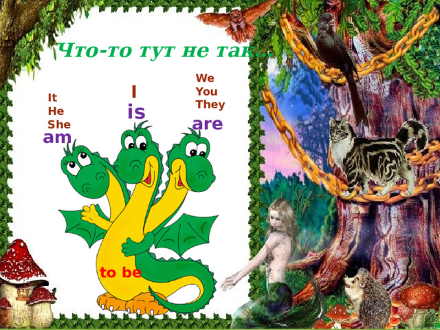 Что-то тут не так… We You They I It He She is are am to be 