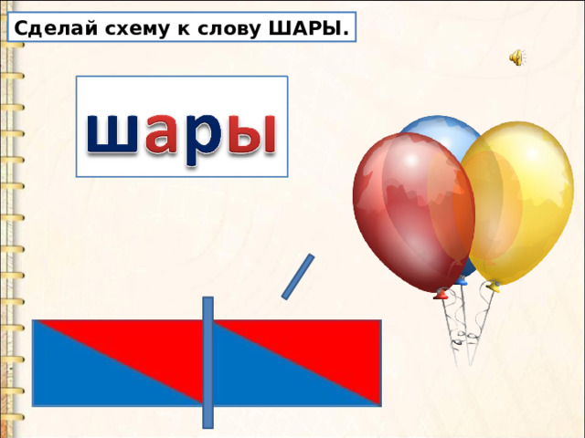 Сделай схему к слову ШАРЫ. 