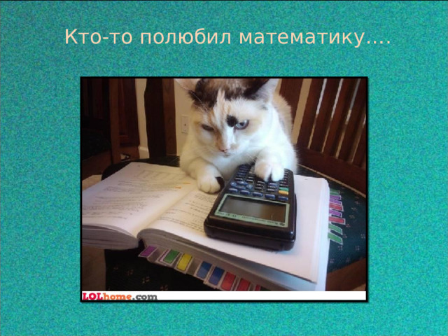 Кто-то полюбил математику….  
