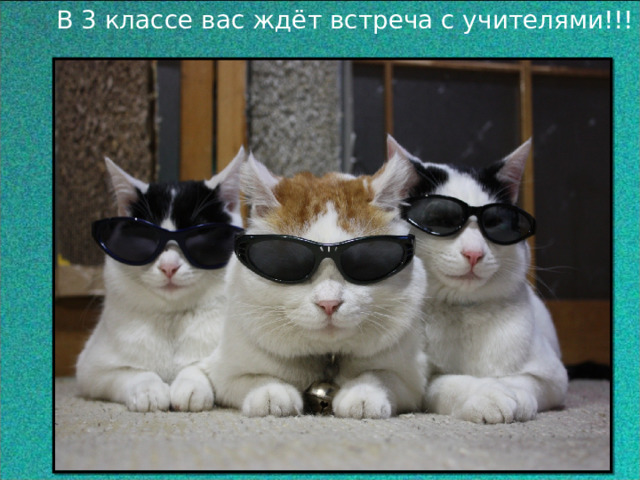 В 3 классе вас ждёт встреча с учителями!!! 