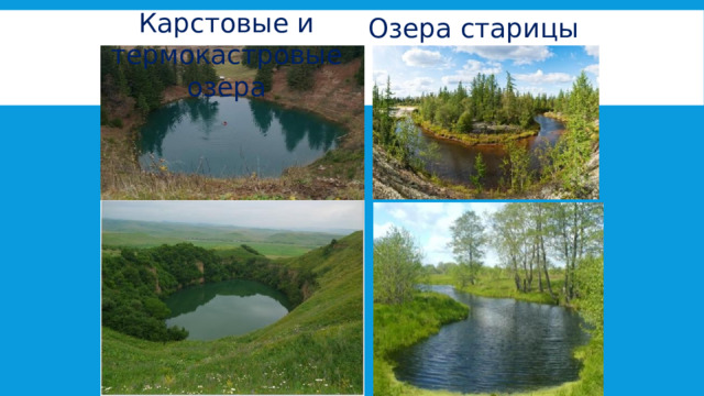 Карстовые и термокастровые озера Озера старицы 
