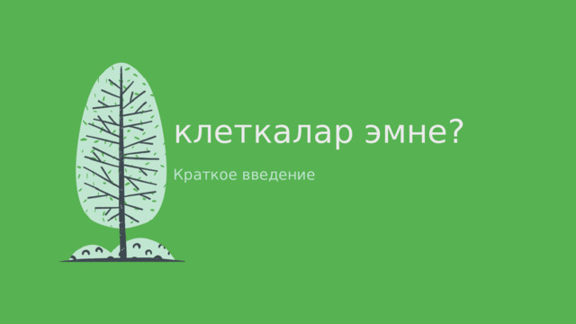 клеткалар эмне? Краткое введение 