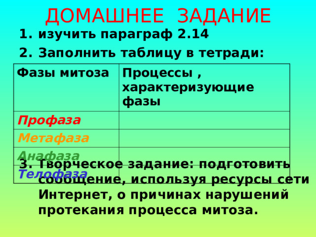 Благодаря митозу осуществляются процессы регенерации и замены  отмирающих клеток. Регенерация (хвост ящерицы) 